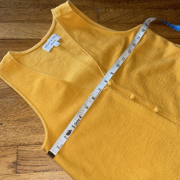 Madewell Texture & Thread Tank Dress Size XS Button Front Goldenrod - Picture 8 of 13